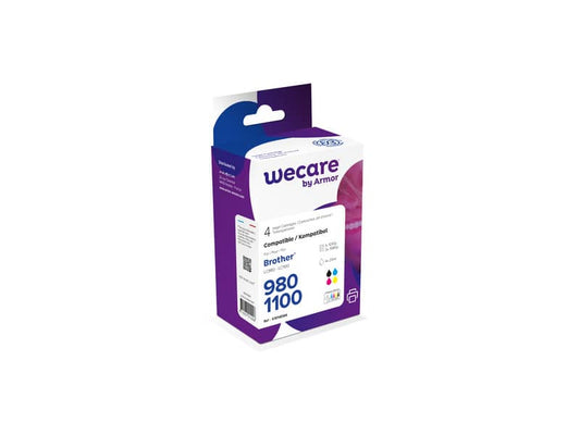 Cartucce inkjet WECARE compatibili con Brother LC-1100C nero+ciano+magenta+giallo Cf. 4-K10145W4