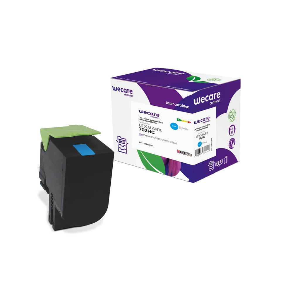 Toner alta resa WECARE compatibile con Lexmark 70C2HC0 - ciano K15823W4