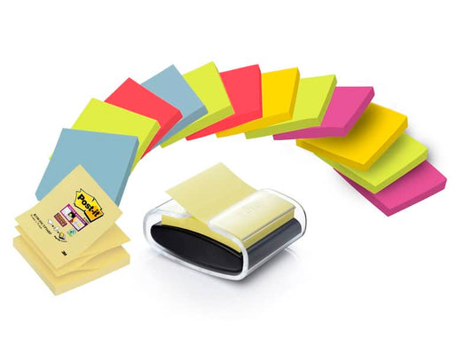 Dispenser per foglietti adesivi Post-it® Z-Notes PRO + 14 blocchetti - PRO-B-14SSC-R330