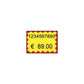 Etichette per prezzatrice Printex f.to 26x19 mm giallo/rosso permanenti conf 10 rotoli da 600 etich. - B10/2619/FPGSTF