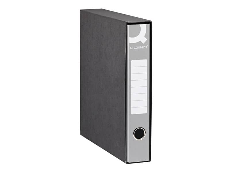 Registratore commerciale Q-Connect con custodia dorso 5 cm grigio 23x30 cm - 0201990/QM.GR
