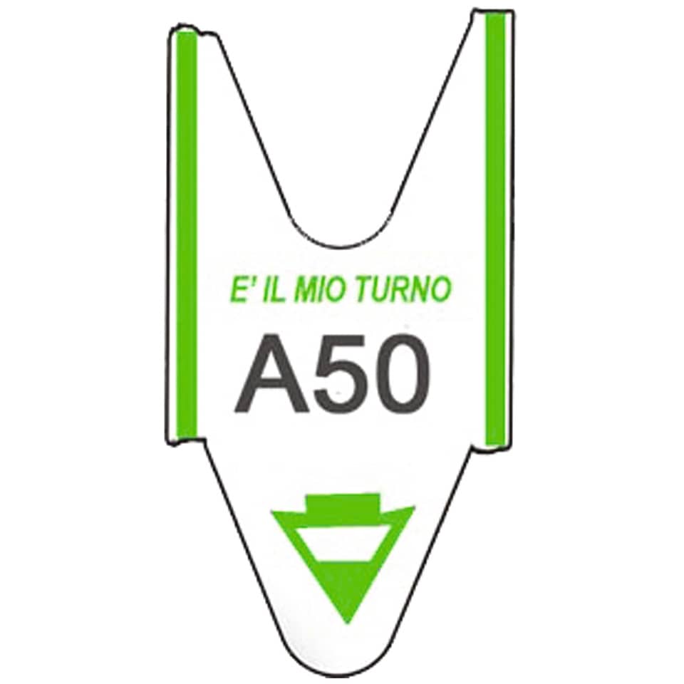 Rotolo tagliandi per eliminacode Printex 2000 tagliandi f.to lettera + 2 cifre verde - Conf. 5 pezzi - TR/ROLL/VER