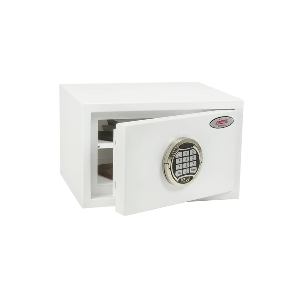 Cassaforte Phoenix bianco - Ral 9003 con serratura elettronica. 7 lt. SS1181 E