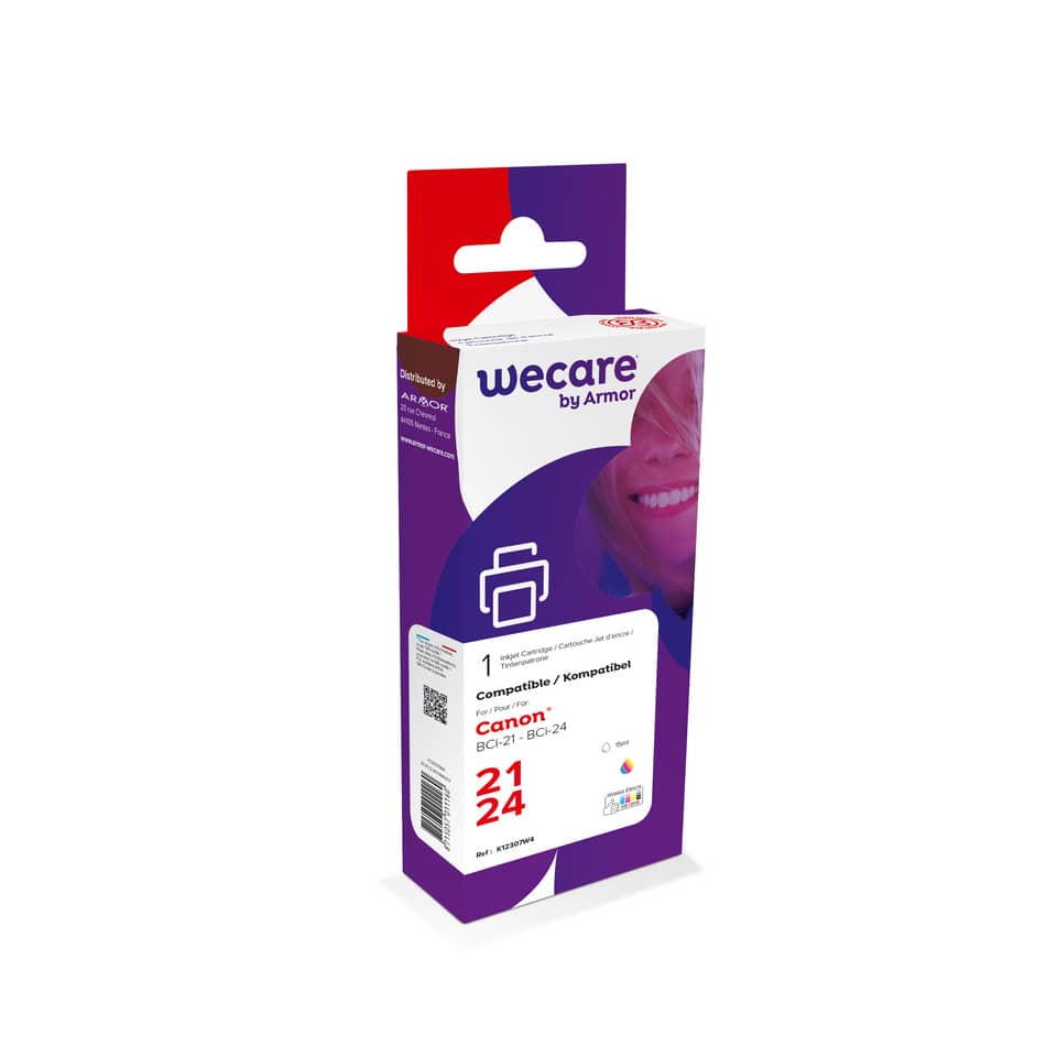 Cartuccia inkjet WECARE compatibile con Canon 0955A002 - ciano+magenta+giallo K12307W4