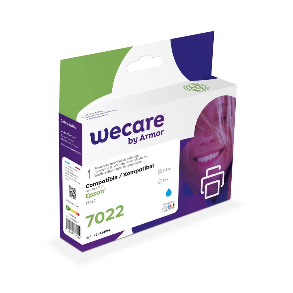 Cartuccia inkjet alta capacità WECARE compatibile WECARE ciano K20434W4