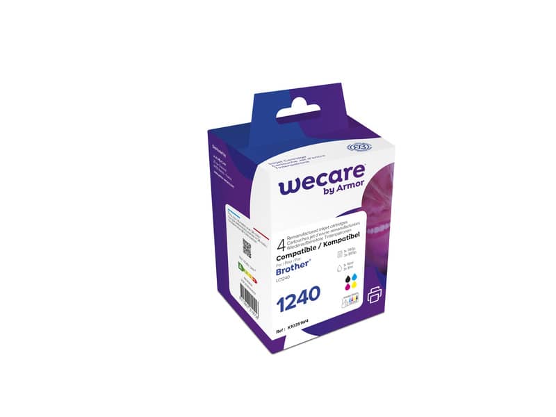 Cartucce inkjet WECARE compatibili con Brother LC-1220VALBP - nero+ciano+magenta+giallo Cf.4- K10351W4