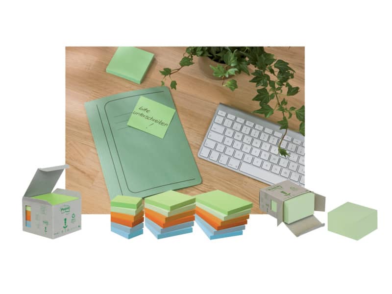 Foglietti Post-it® Notes Giallo in carta riciclata conf. torre da 24 blocchetti da 100 ff - 653-1T