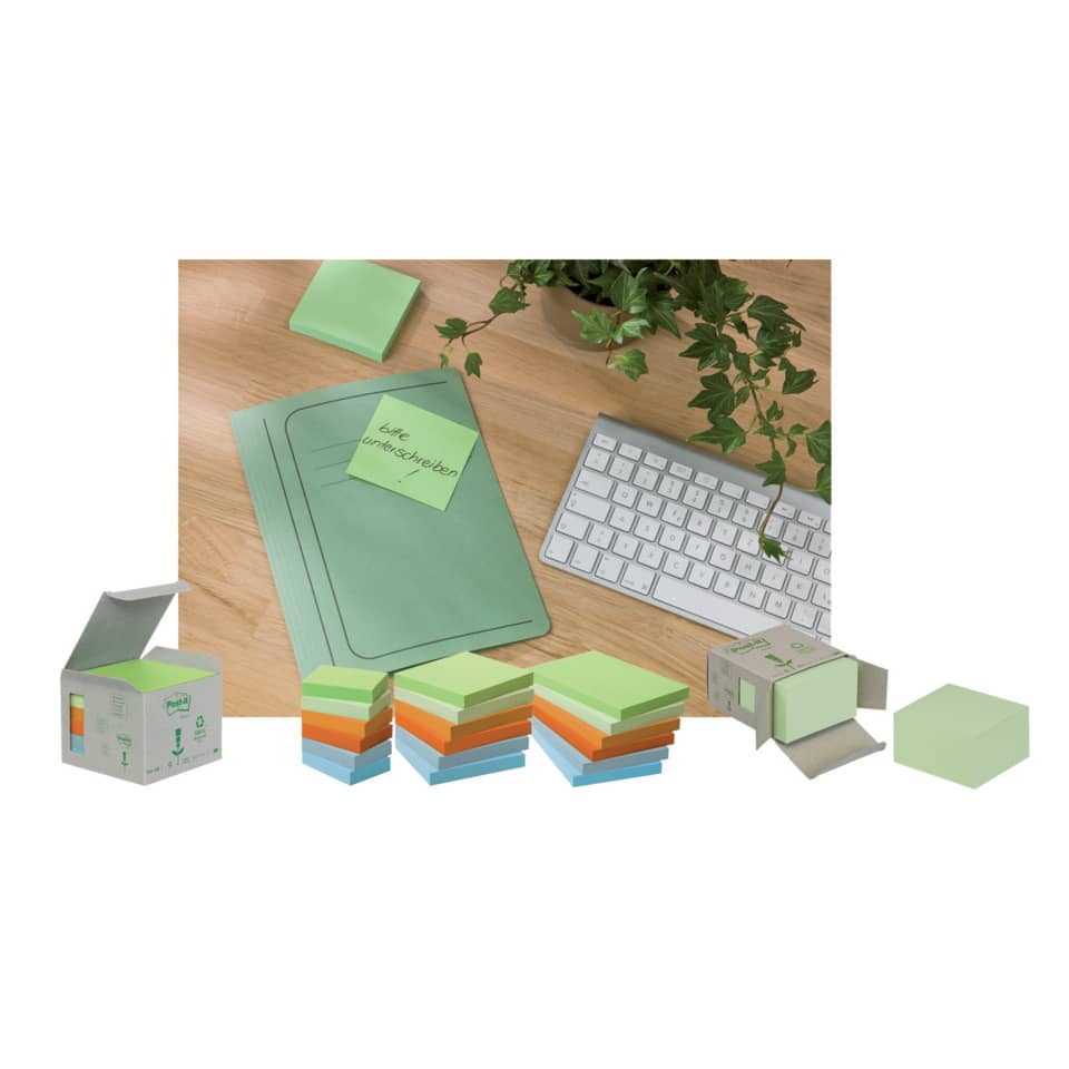 Foglietti Post-it® Notes Giallo in carta riciclata conf. torre da 24 blocchetti da 100 ff - 653-1T