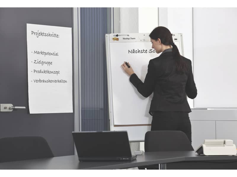 Blocco di fogli da parete Post-it® Super Sticky 63,5x77,5 cm bianco Conf. 2 pezzi - 559
