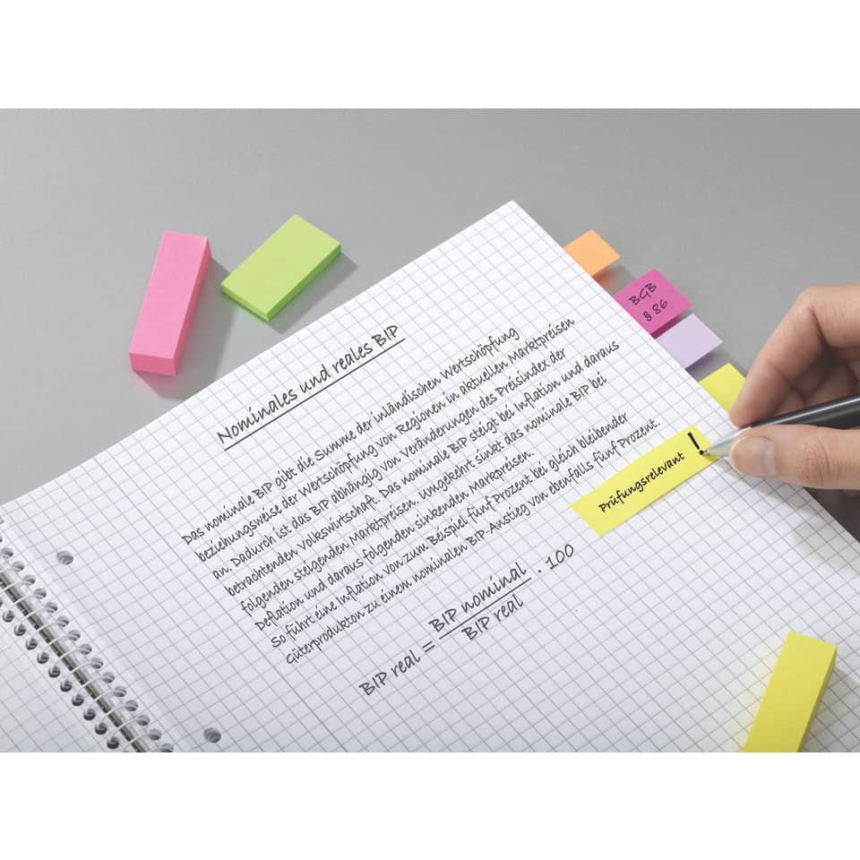 Segnapagina removibili in carta Post-it® Notes Markers Capetown 4 blocchetti assortiti Conf. da 4x50 - 670-4CA-EU