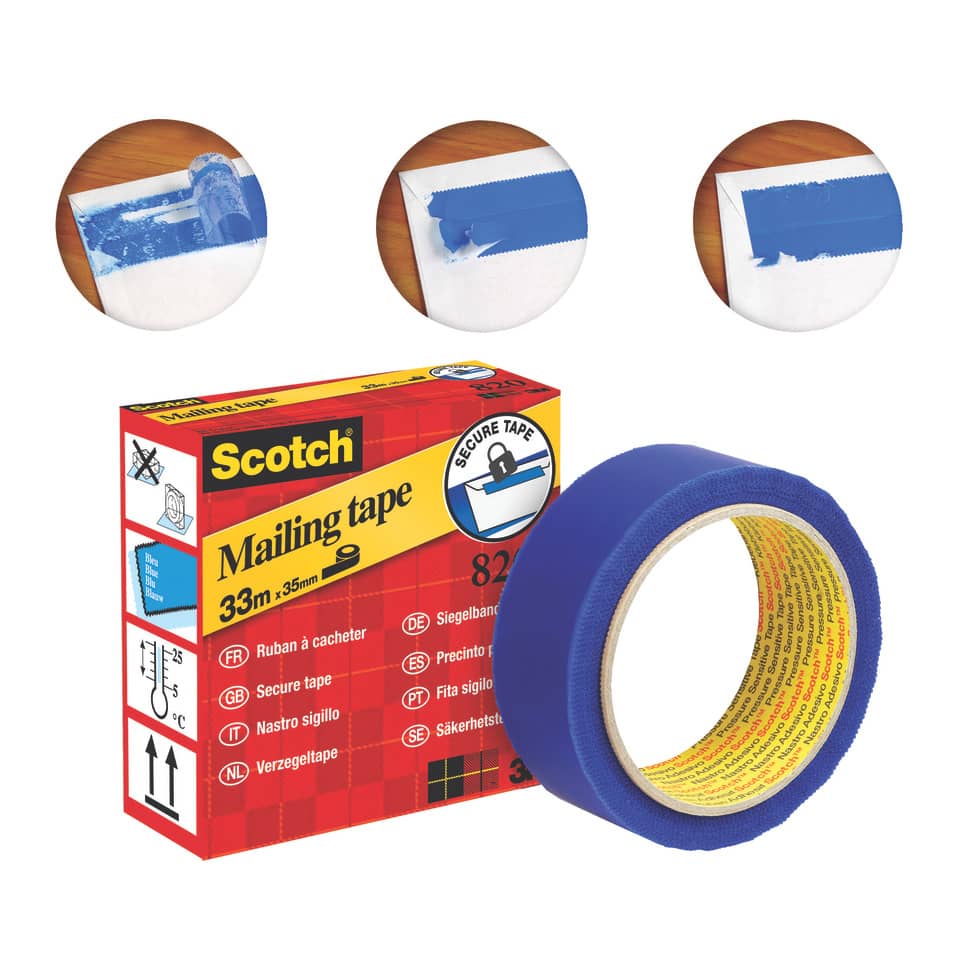 Nastro adesivo antieffrazione Scotch® 35 mm x 33 m blu 820