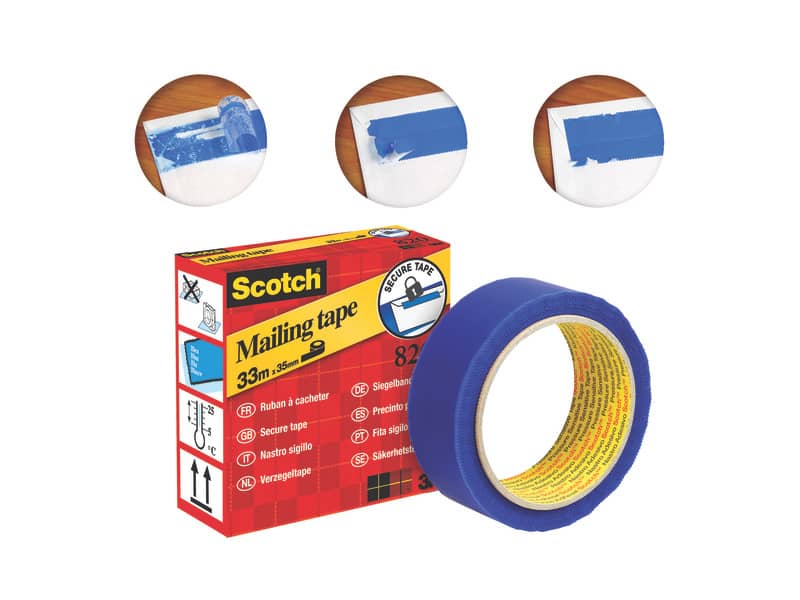 Nastro adesivo antieffrazione Scotch® 35 mm x 33 m blu 820