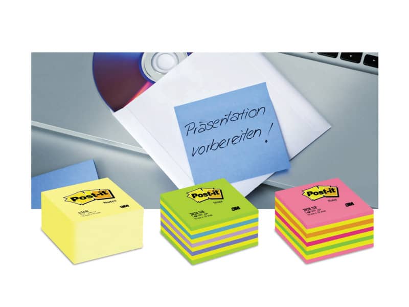 Foglietti riposizionabili Post-it® Notes Cubo 76x76 mm 450 ff Giallo Canary™ 636-B