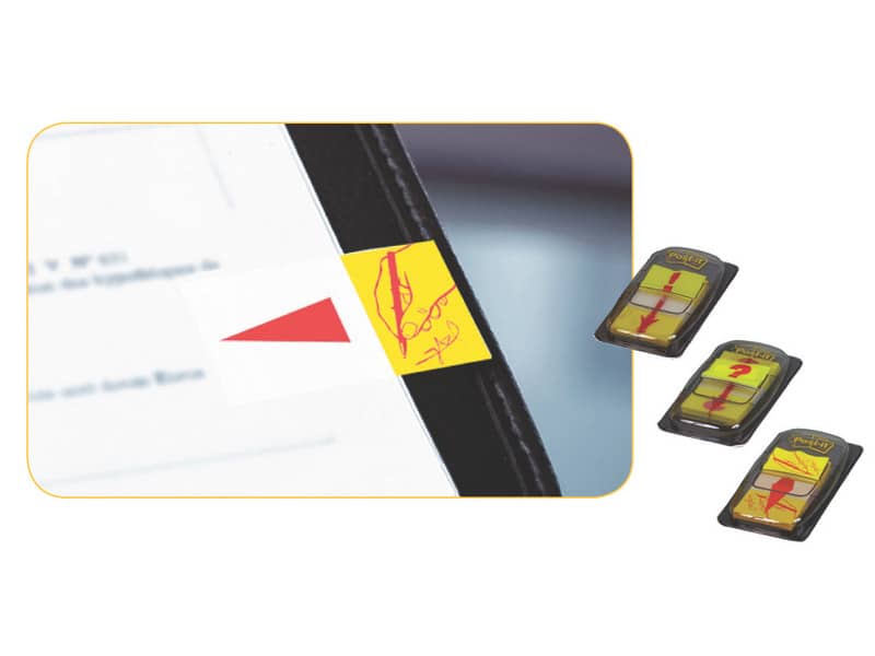 Segnapagina removibili Post-it® Index Medium "Firma qui" 50 fogli giallo 680-31