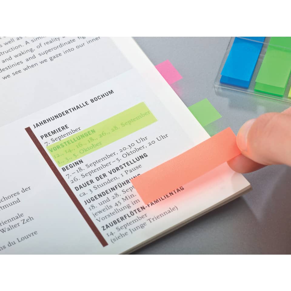 Segnapagina removibili Post-it® Index Mini con dispenser fluo assortiti 4 confezioni da 35 - 683-HF4EU