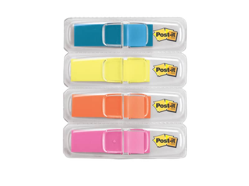 Segnapagina removibili Post-it® Index Mini con dispenser fluo assortiti 4 confezioni da 35 - 683-HF4EU