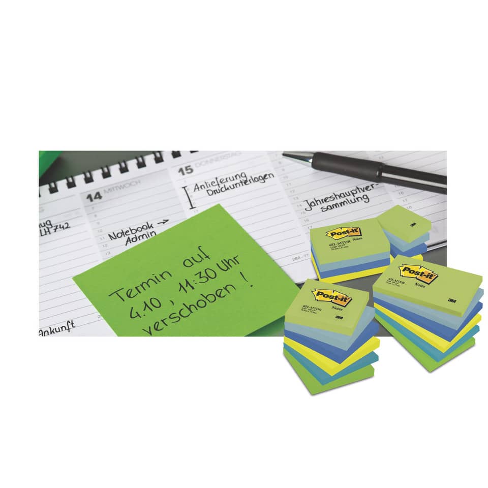 Foglietti riposizionabili classici Post-it® Notes 51x76 mm 100 ff Giallo Canary™  conf. da 12 - 656