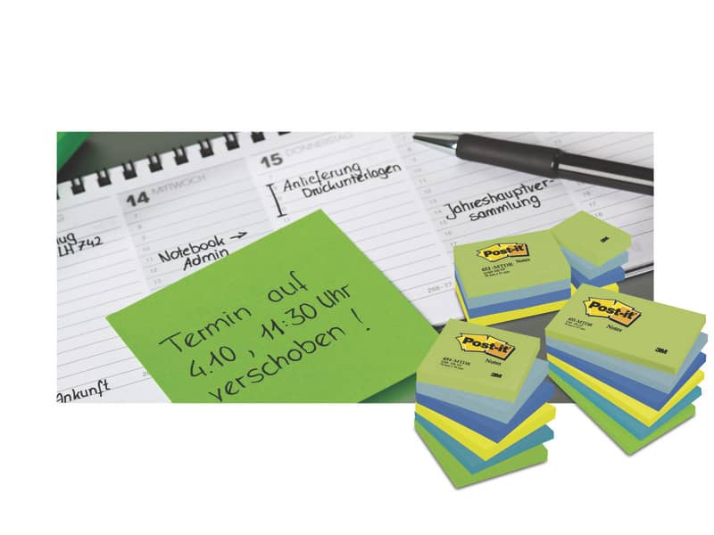 Foglietti riposizionabili classici Post-it® Notes 38x51 mm 100 ff Giallo Canary™  conf. da 12 - 653E