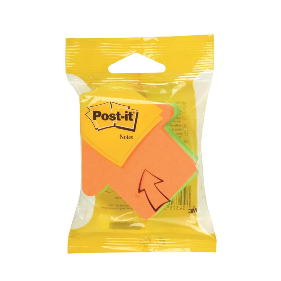 Foglietti riposizionabili colorati Post-it® Notes cubo sagomato freccia 250 ff - 2007A