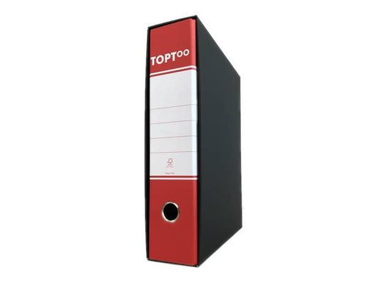 Registratore protocollo TOPToo con custodia dorso 8 cm rosso 23x33 cm - RMP8RO
