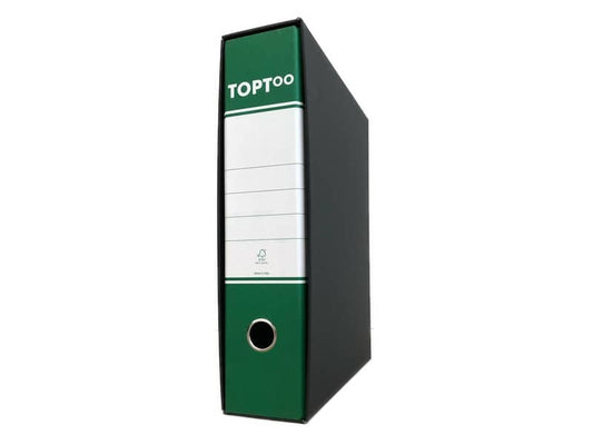 Registratore commerciale TOPToo con custodia dorso 8 cm verde 23x30 cm - RMU8VE