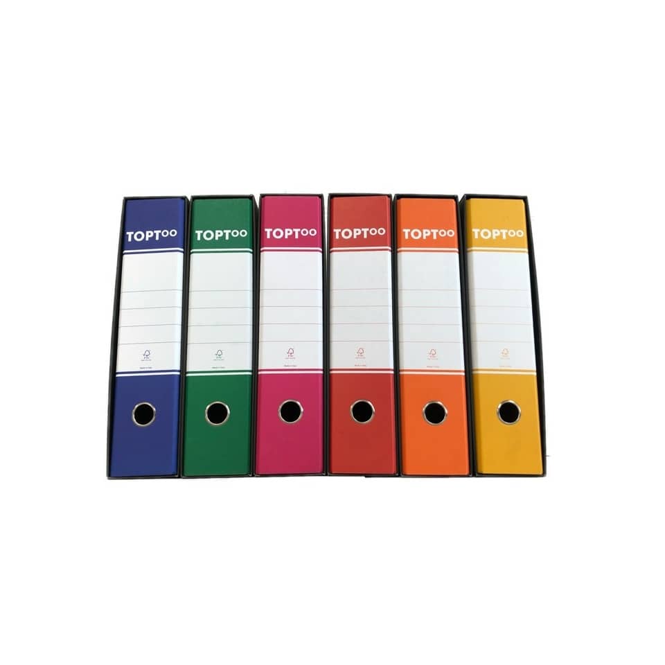 Registratore protocollo TOPToo con custodia dorso 8 cm giallo 23x33 cm - RMP8GI