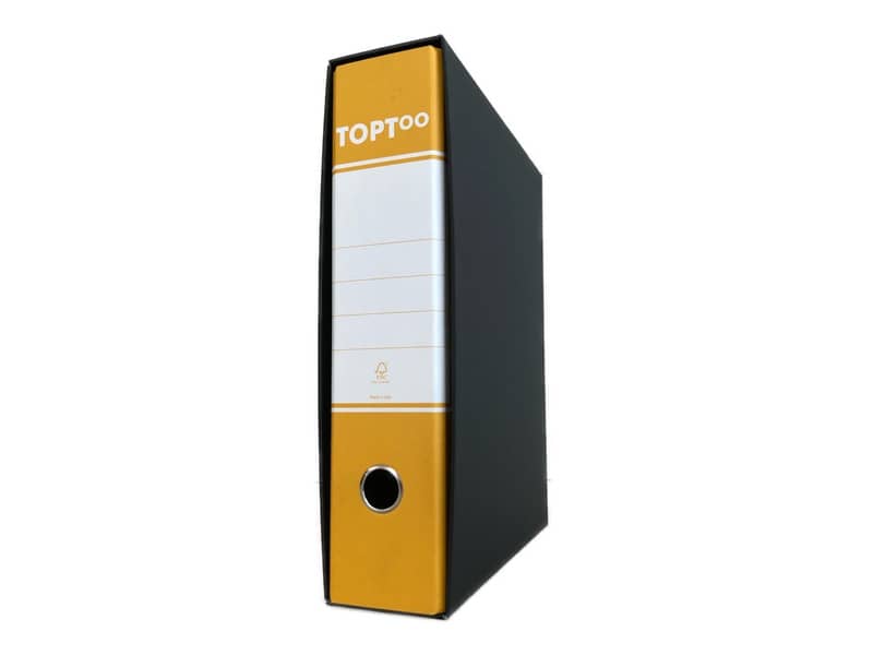 Registratore protocollo TOPToo con custodia dorso 8 cm giallo 23x33 cm - RMP8GI