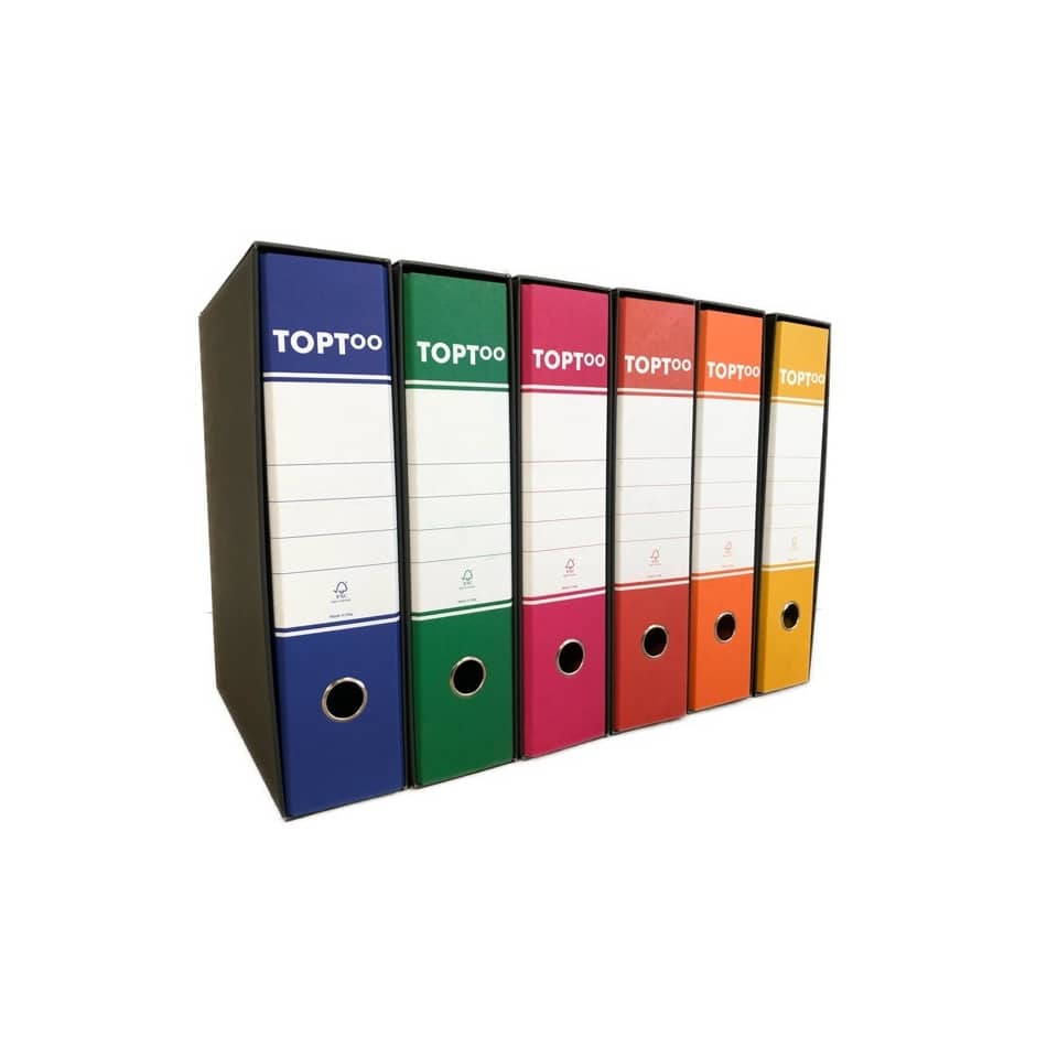 Registratore commerciale TOPToo con custodia dorso 8 cm rosso 23x30 cm - RMU8RO