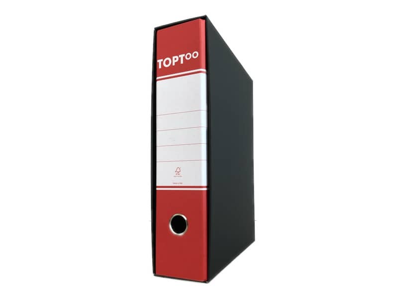 Registratore commerciale TOPToo con custodia dorso 8 cm rosso 23x30 cm - RMU8RO