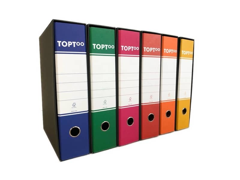 Registratore commerciale TOPToo con custodia dorso 8 cm verde 23x30 cm - RMU8VE