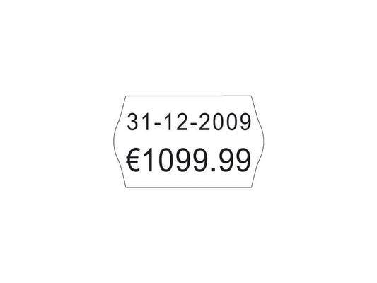 Etichette removibili per prezzatrici Avery Dennison 16x26 mm 2 linee bianco Conf. da 10000 - FSR-10WR1626