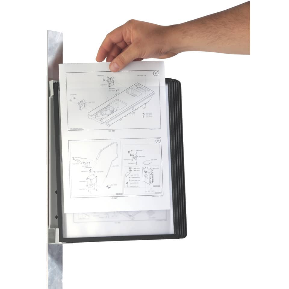 Leggio da parete DURABLE VARIO® MAGNET WALL 5 pannelli A4 nero - 591401