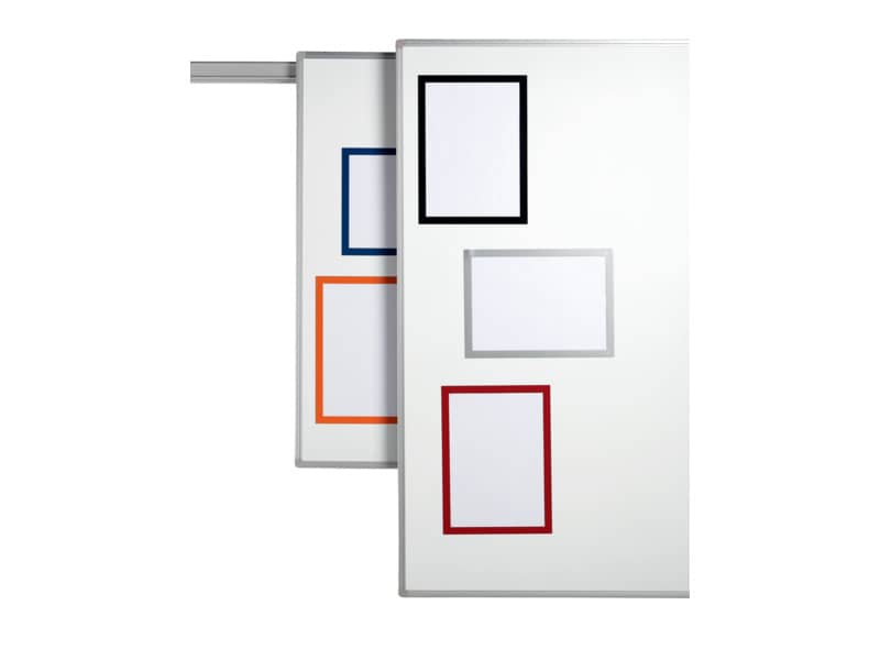 Cornici con pannello magnetico Durable DURAFRAME® MAGNETIC A4 PVC rigido argento met. 236x323 mm conf. 5 - 486923