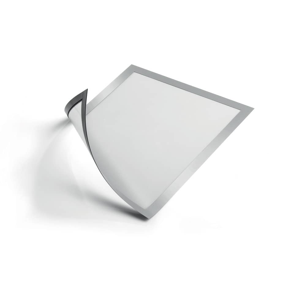 Cornici con pannello magnetico Durable DURAFRAME® MAGNETIC A4 PVC rigido argento met. 236x323 mm conf. 5 - 486923
