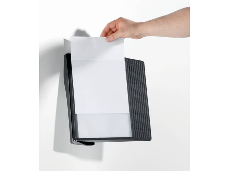 Leggio da parete DURABLE SHERPA® STYLE WALL 10 pannelli A4 nero 585401
