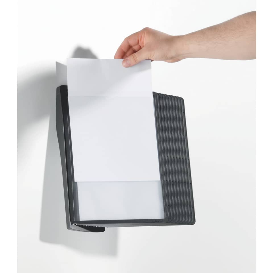 Leggio da parete DURABLE SHERPA® STYLE WALL 10 pannelli A4 nero 585401