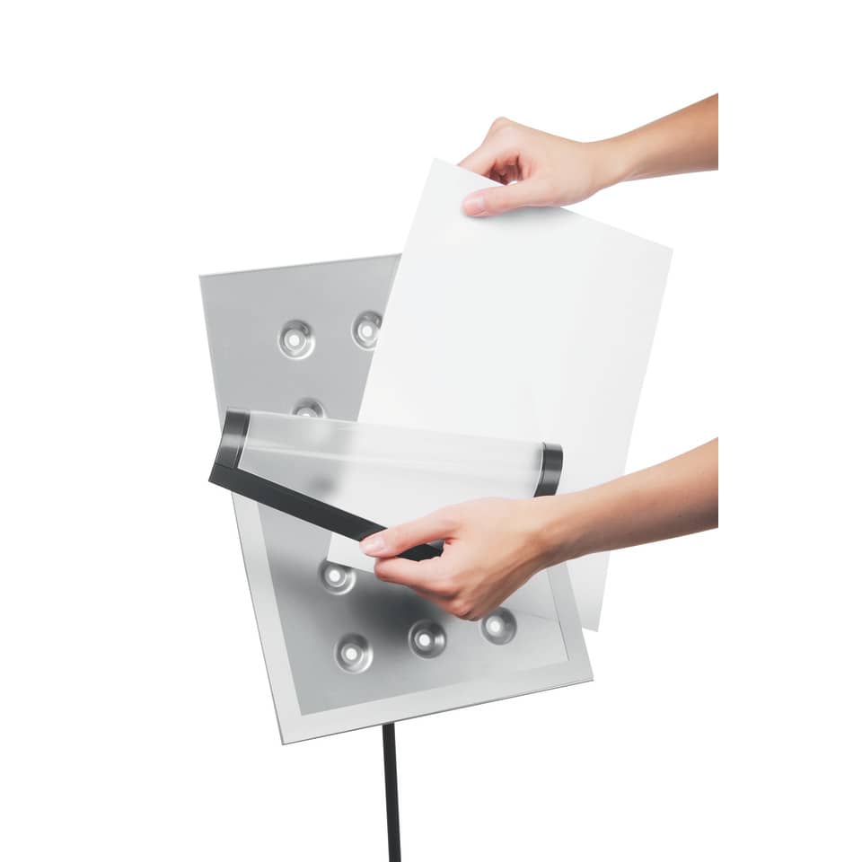 Espositore da terra DURABLE DURAVIEW® STAND A4 argento metallizzato - 498123