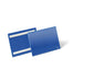 Tasche per identificazione Durable con bande adesive blu f.to esterno mm. 223x 163x1,7- inserto A5 orizz. cf 50- 179507