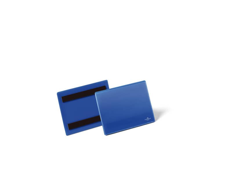 Tasche per identificazione Durable con bande magnetiche blu f.to est. mm. 163x 120x2,3-inserto A6 orizz. Cf. 50- 175607
