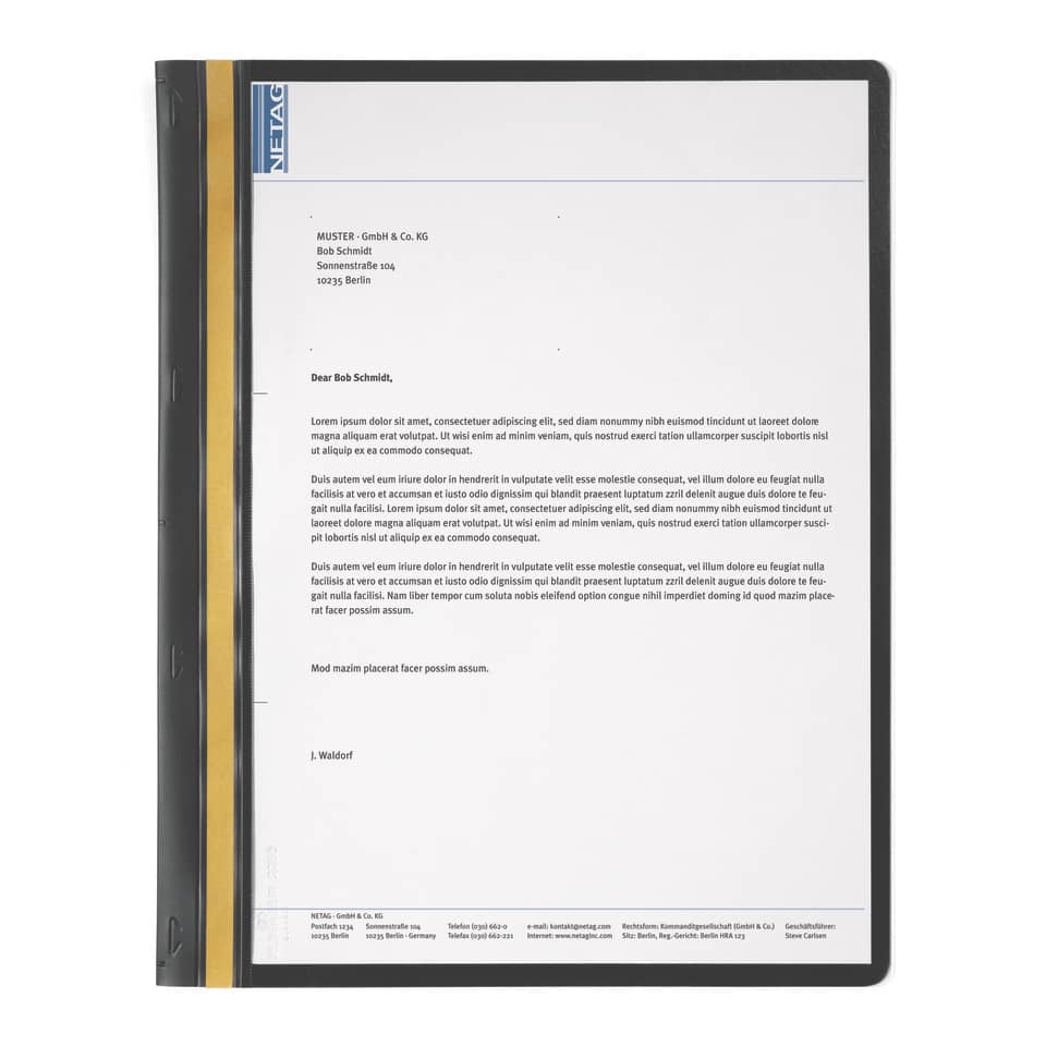 Cartellina per rilegatura DURABLE DURABIND® robusto PVC A4 1-30 fogli nero 225001