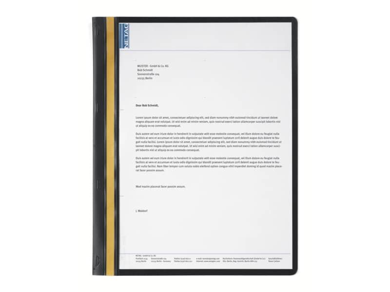 Cartellina per rilegatura DURABLE DURABIND® robusto PVC A4 1-30 fogli nero 225001