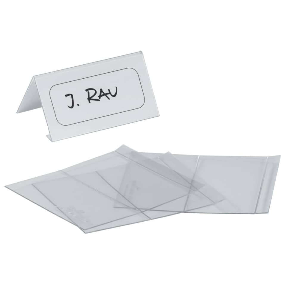 Portanomi DURABLE da tavolo polietilene trasparente inserto 61/122 x 210 mm conf. 10 - 804819