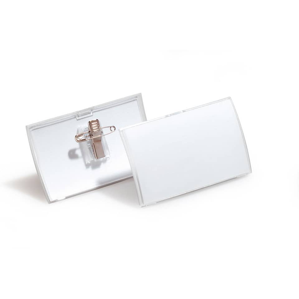 Portanomi DURABLE CLICK FOLD CON COMBI CLIP polipropilene trasparente inserto 54x90mm  conf. 25 - 821419