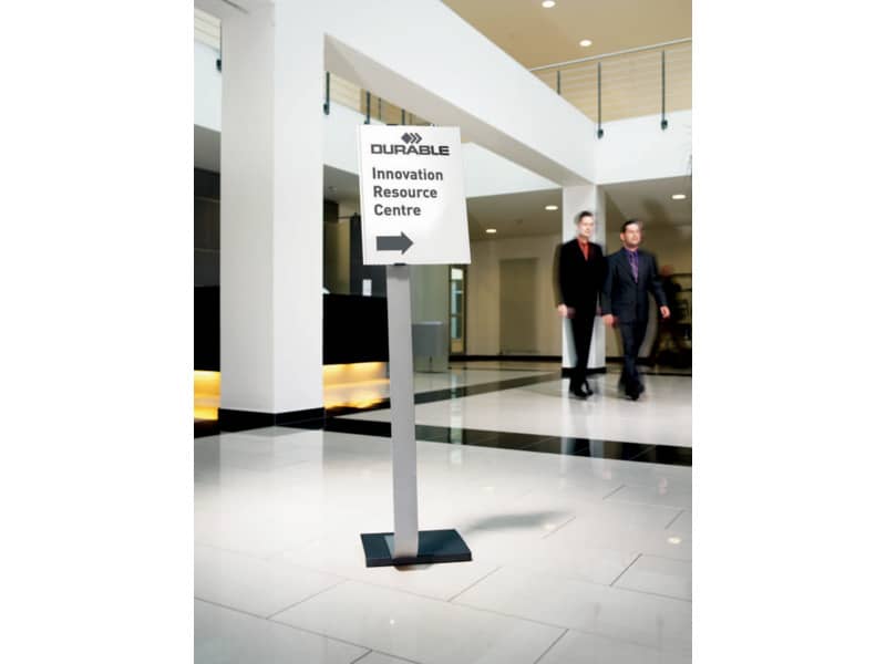 Espositore da terra DURABLE INFO SIGN A3  argento metallizzato - 481323