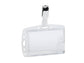 Portabadge Durable DUO 54x85mm con clip girevole trasparente Conf. 25 pezzi - 801319