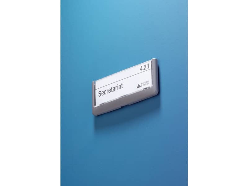 Targhe DURABLE CLICK SIGN ABS trasparente/grafite 149x52,5 mm 486037