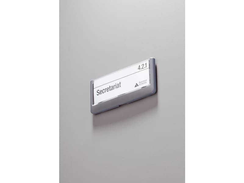 Targhe DURABLE CLICK SIGN ABS trasparente/grafite 149x52,5 mm 486037