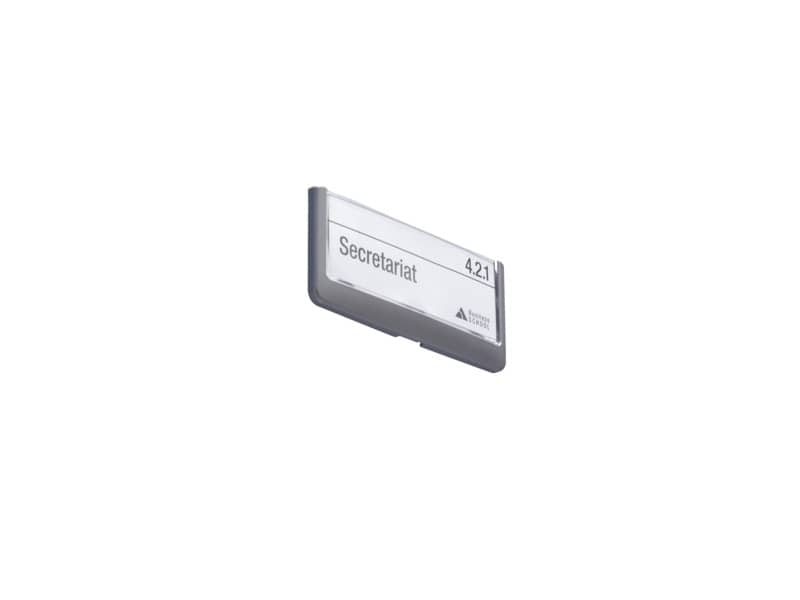 Targhe DURABLE CLICK SIGN ABS trasparente/grafite 149x52,5 mm 486037