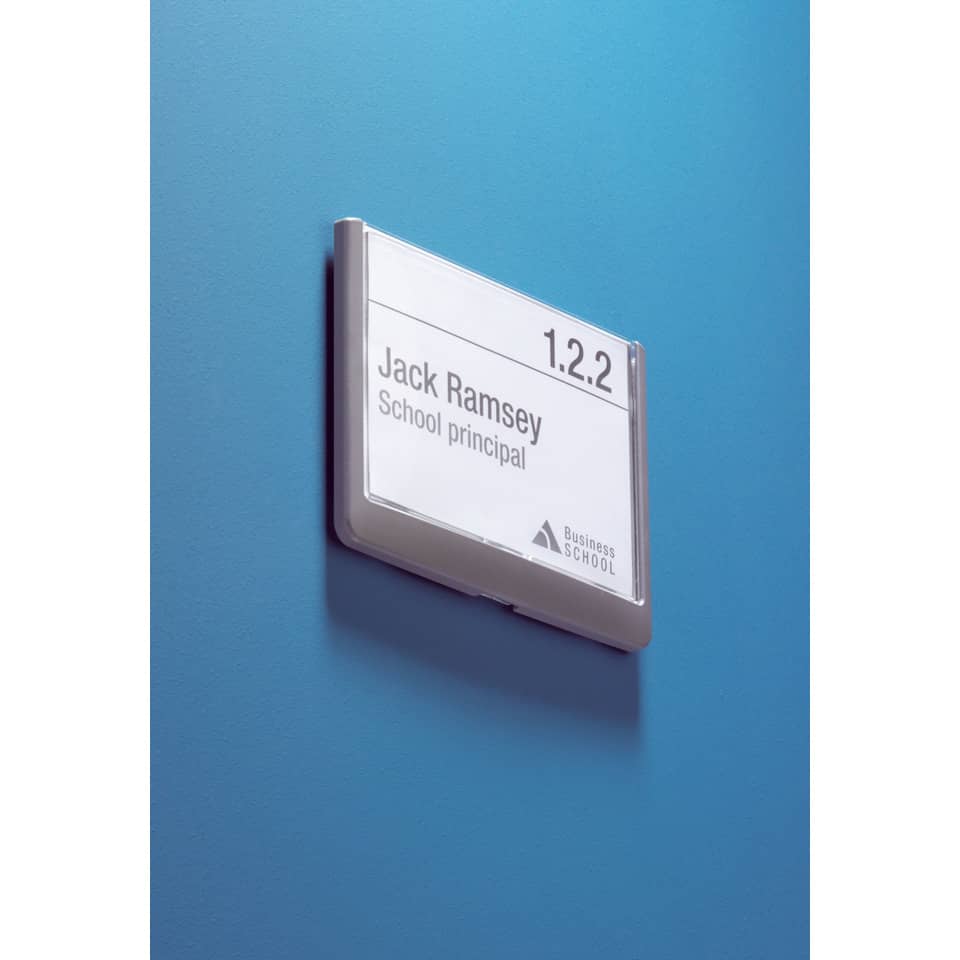 Targhe DURABLE CLICK SIGN ABS trasparente/grafite 149x105,5 mm 486137