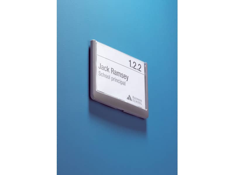 Targhe DURABLE CLICK SIGN ABS trasparente/grafite 149x105,5 mm 486137